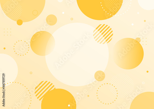 幾何学 円 グラフィック フレーム 背景素材 黄色