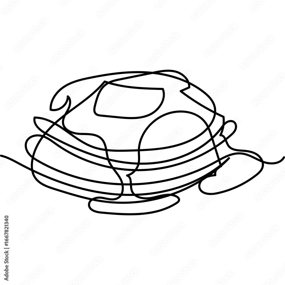 Fototapeta premium Pancake Line Art