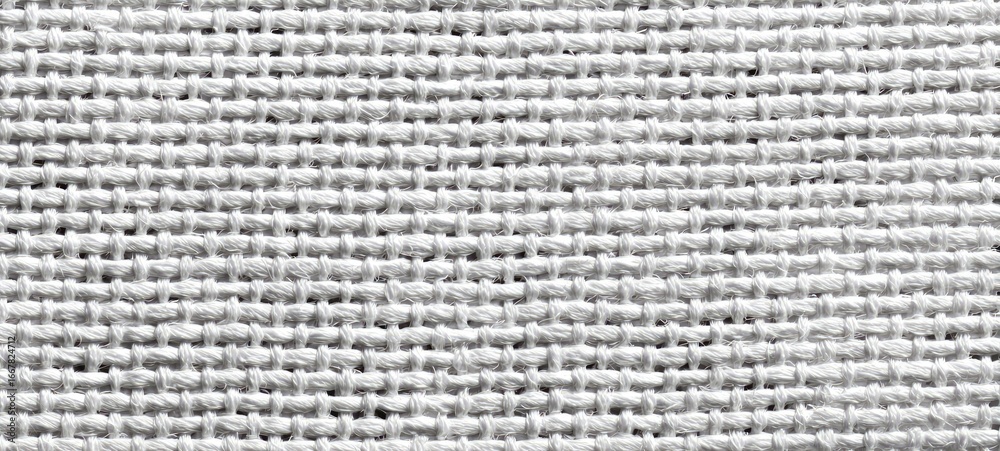 Obraz premium Close-up view of a woven white fabric