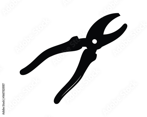 Silhouette illustration of cutting pliers showcasing a versatile tool for various tasks