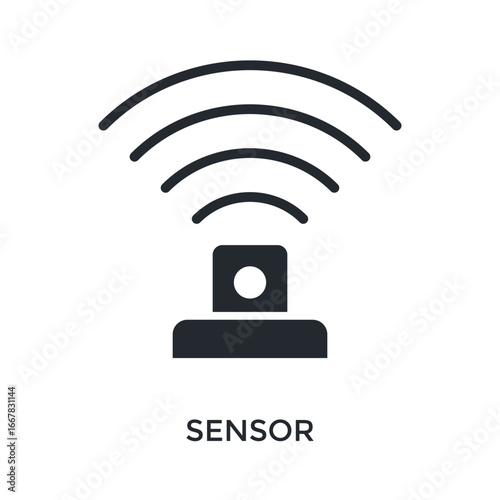 Sensor Icon Glyph Style. Vector Illustration For Graphic Design