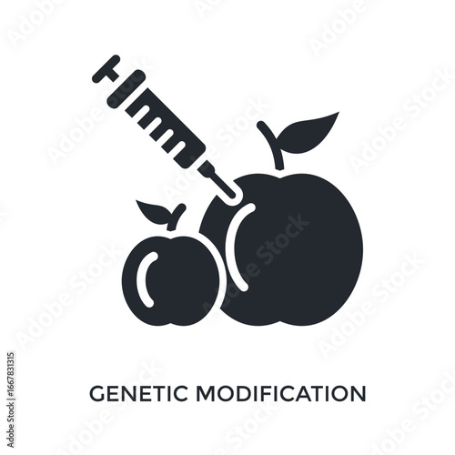 Genetic Modification Icon Glyph Style. Vector Illustration For Graphic Design