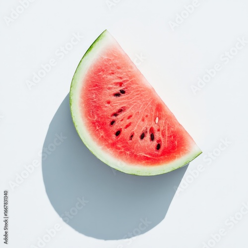 Fruit Watermelon clean and professional composition, copy space, background color white, minimalism, stock