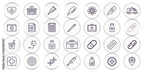 Hexagon Background With Medical And Healthcare Icons