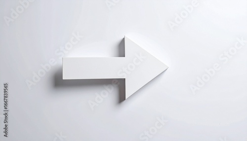 white arrow on a white background