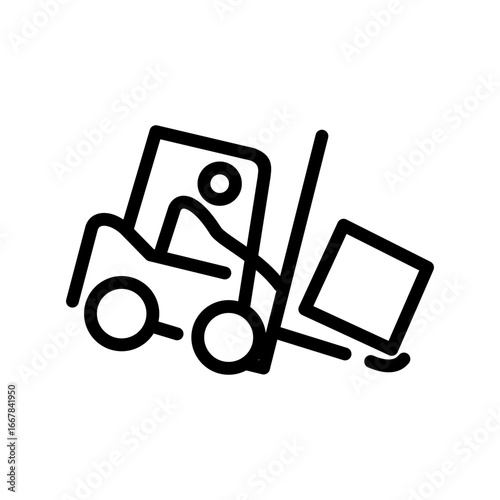Forklift Accident icon  or logo isolated sign symbol vector illustration - high quality black style vector icons