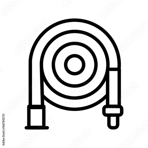 Fire Hose icon  or logo isolated sign symbol vector illustration - high quality black style vector icons