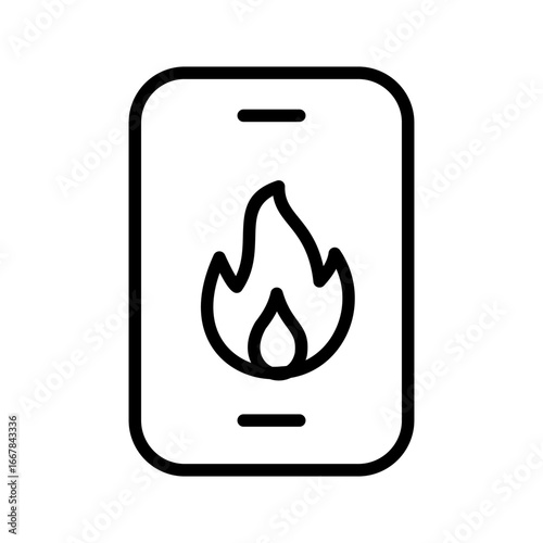 Fire Emergency Call icon  or logo isolated sign symbol vector illustration - high quality black style vector icons