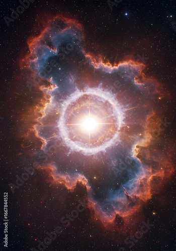 Luminous nebula star ring