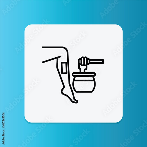 icon of hair removal wax container, symbolizing beauty, skincare, and personal grooming.