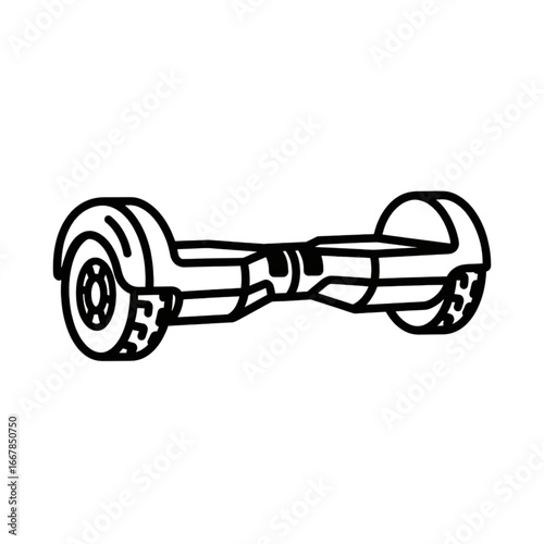 Modern Electric Hoverboard Self Balancing Personal Transportation Device Smart Mobility Vector Icon