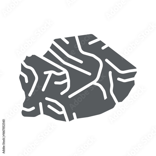 bitumen color flat icon for digital and print projects. Building materials.