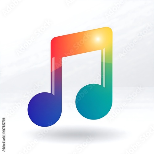 Vibrant music note graphic