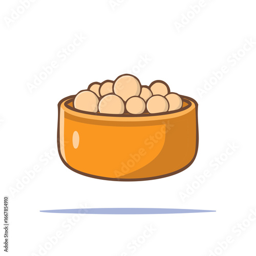 Dumplings in a Bowl Illustration, Asian Cuisine, Steamed Buns, Asian Food