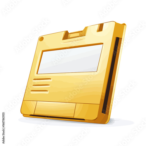 Yellow floppy disk 