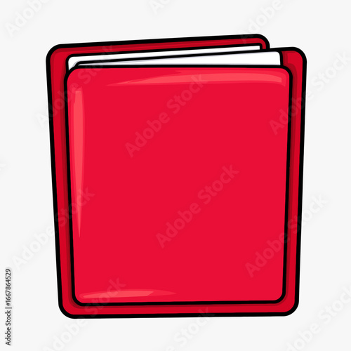 red folder isolated 