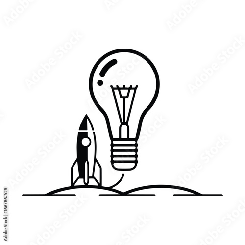 Business startup and innovation idea symbol