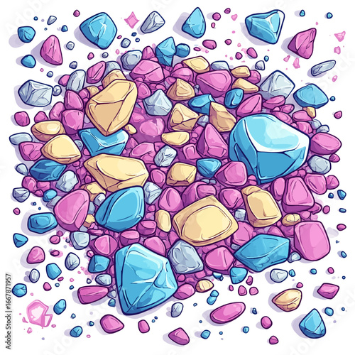 Gemstone a white background 