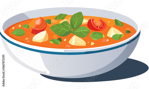 vegetable soup in a bowl