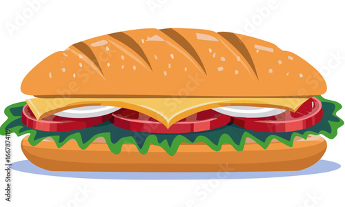hamburger isolated on white