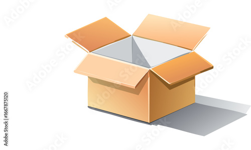open cardboard box
