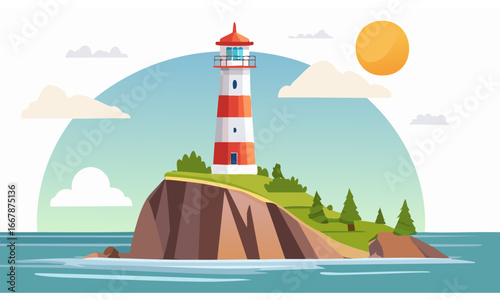 lighthouse on the sea