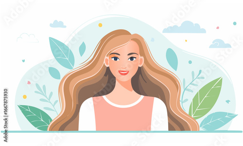 girl with a flower