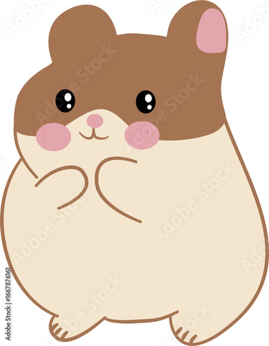 Cute hamster vector illustration in cartoon style