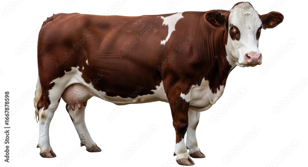 Isolated Brown Cow Standing Isolated Brown Cow Standing