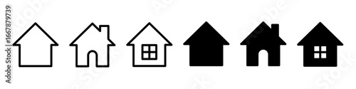 HOME・家のシンプルアイコンセット