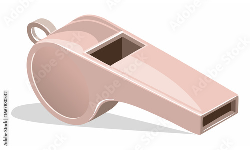 metal whistle isolated on white