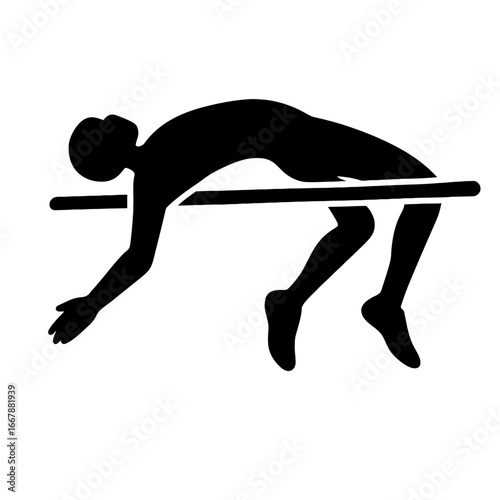Silhouette of Person Performing Yoga Pose on Exercise Mat in Minimalist Style