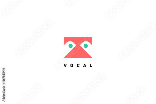 Template logo design solution with two birds image on dark background 