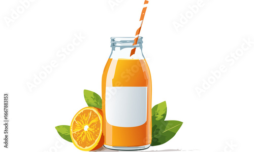 orange juice and fruits