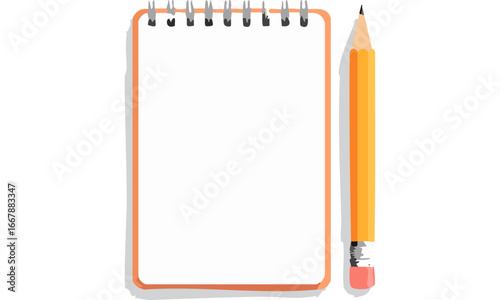 notebook and pencil