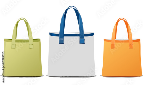 shopping bags isolated on white