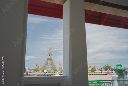 solo travel with asian man chilling see city life in bangkok thailand in summer season