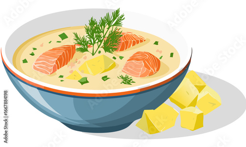 salad with salmon