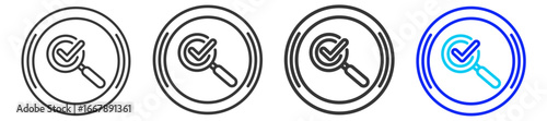 Audit Evidence Icon Set Collection in Creative Outline Style for audit Featuring multiple thickness variations with professional vector graphics elements