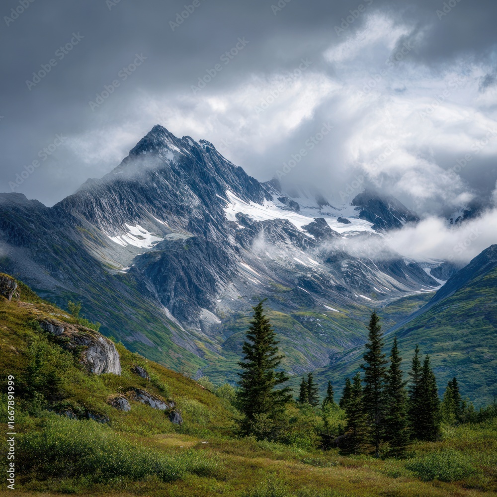 Fototapeta premium pristine Alaskan mountain wilderness