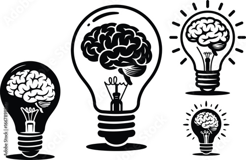 Brainpower Ideas Innovation and Growth Conceptual Illustration