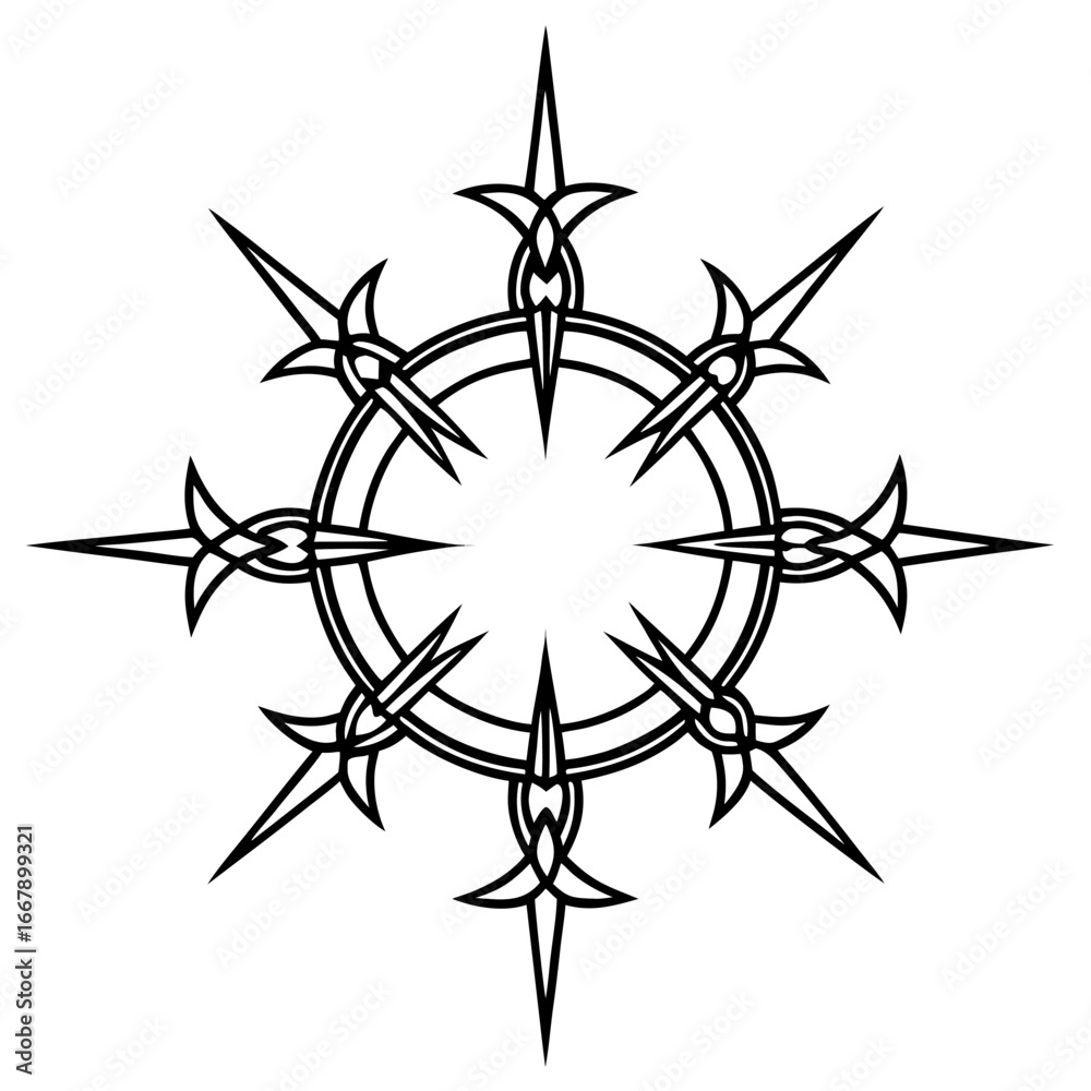 Celestial Thorn Outline Illustration Celestial Thorn Outline Illustration