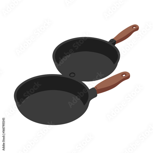 frying pan isolated on white