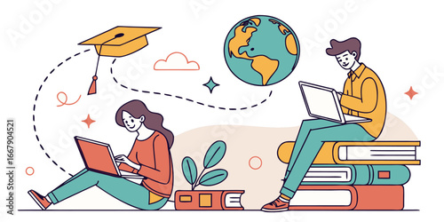 Online education banner template