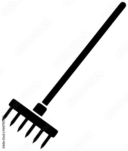 Rake equipment in a field and forest with garden backyard park lawn farm nursery landscape woodland areas daily