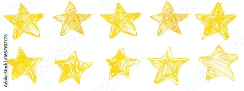 Hand-drawn yellow stars (1)