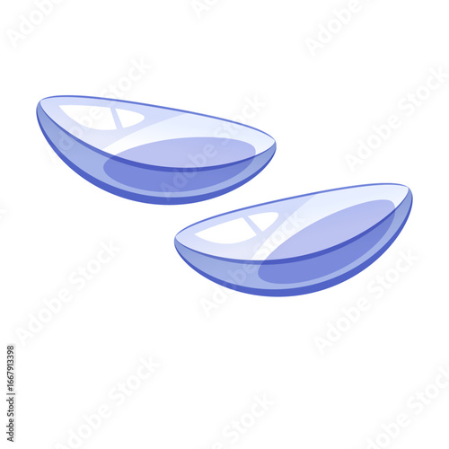 Contact lenses vector isolated illustration