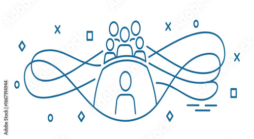 Team brainstorms ideas around a conference table, fostering collaboration and innovation.