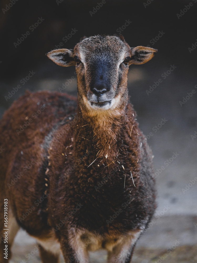 Fototapeta premium cute sheep on farm