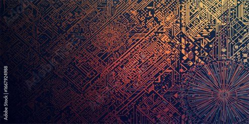 Dark brown vintage leather texture with a seamless floral damask pattern